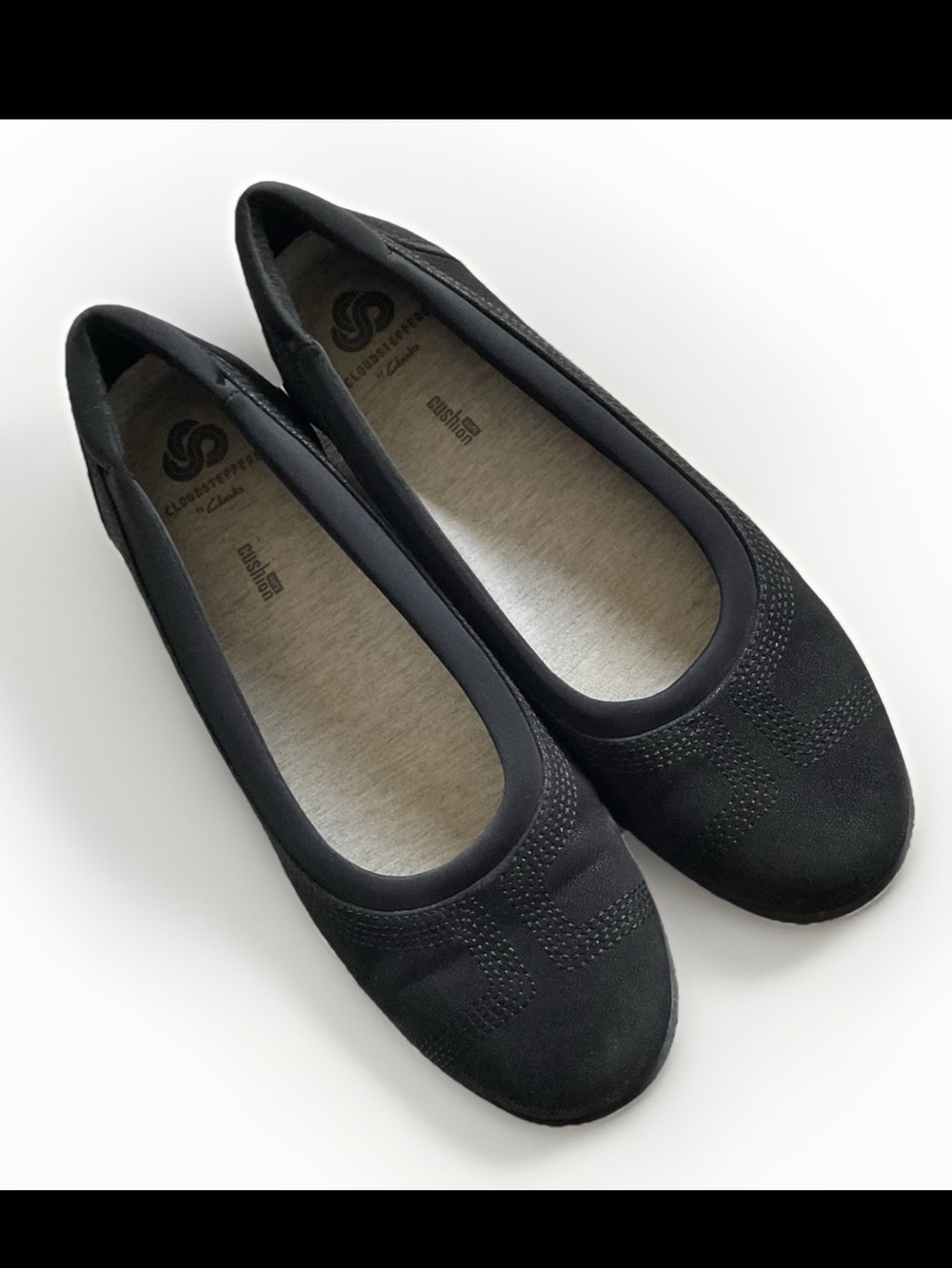 Clarks Cloudsteppers Ayla Low Ballet Flats Black